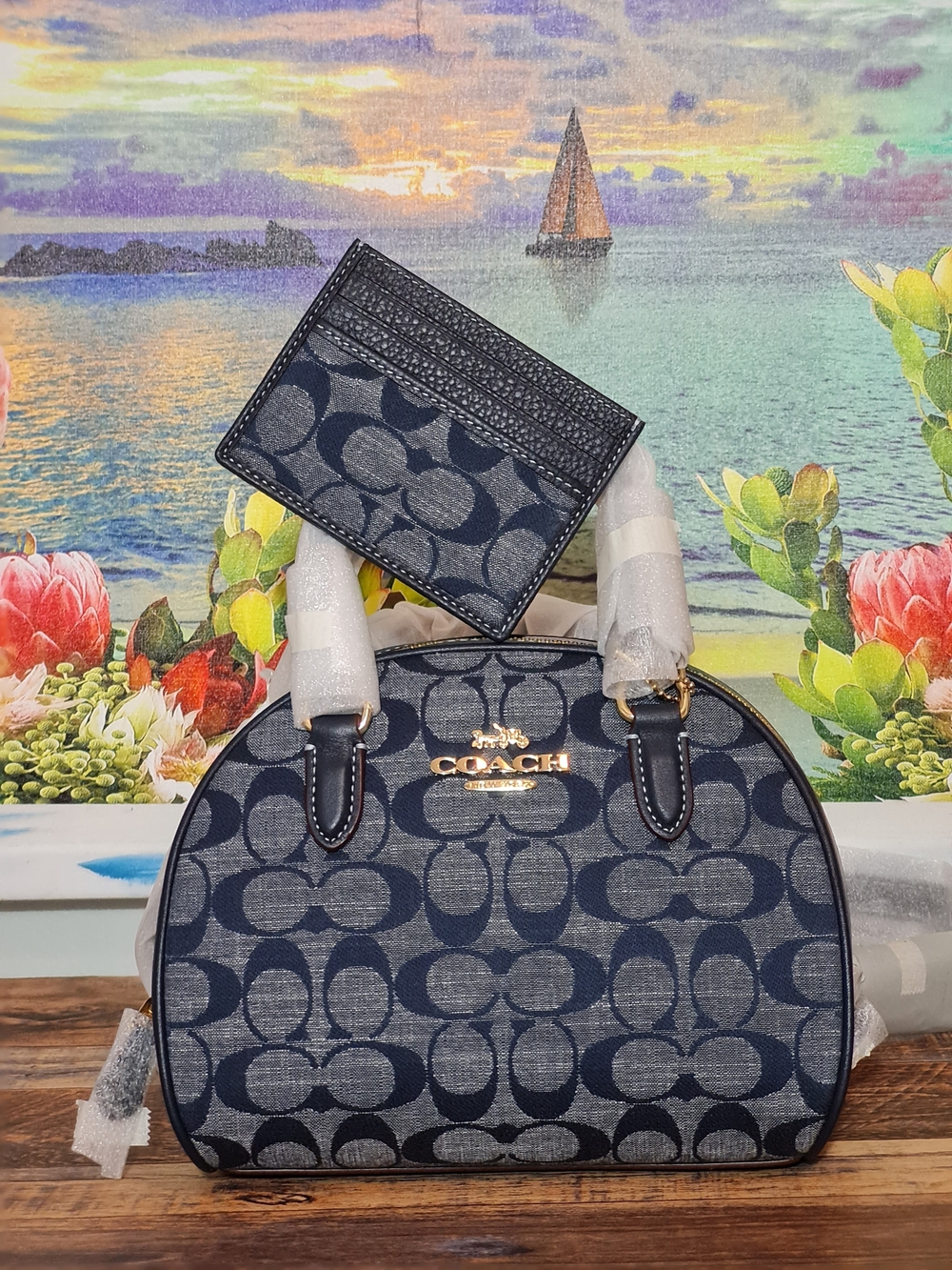 Coach Sydney Satchel In Signature Chambray